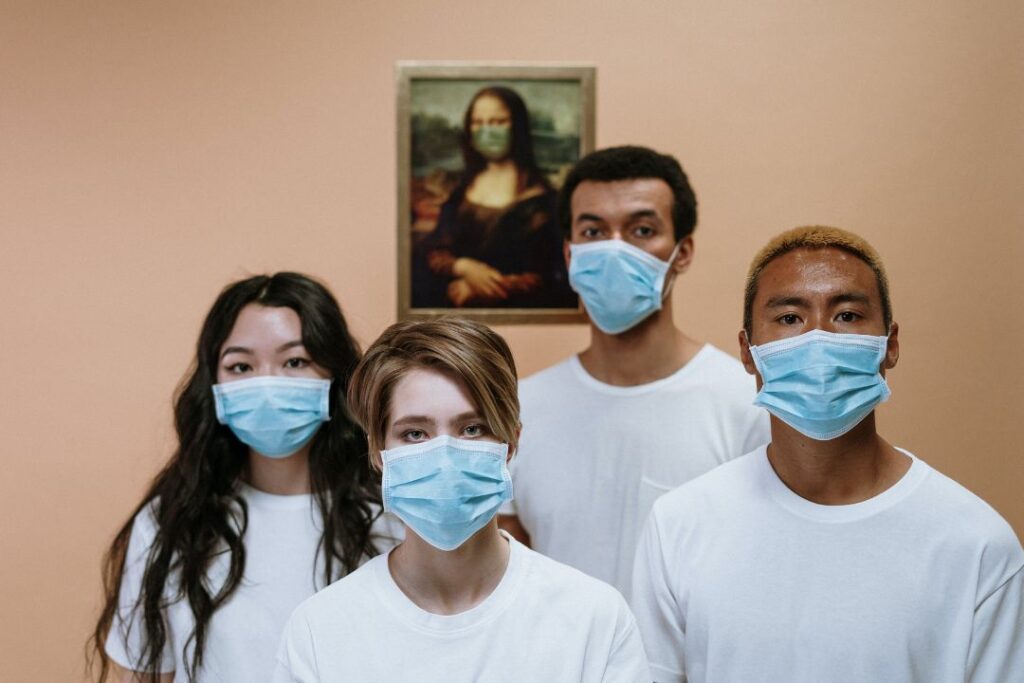 health workers with masks on