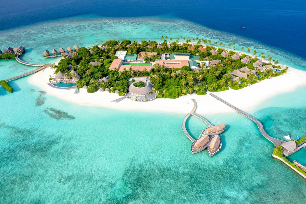 a luxury wellness resort in the maldives