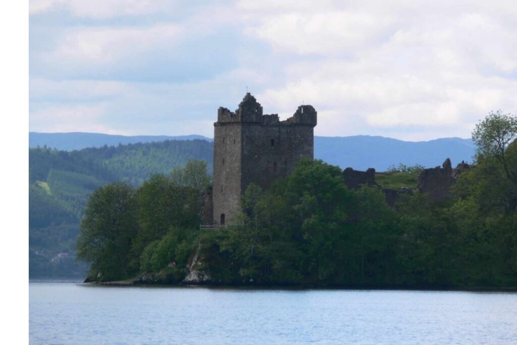 a view of Castle Urquhart in Scotland